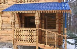 Перила для крыльца деревянного дома