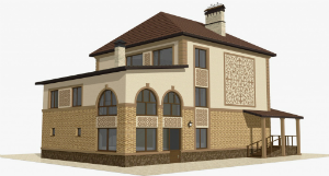 Модель дизайна фасада частного дома