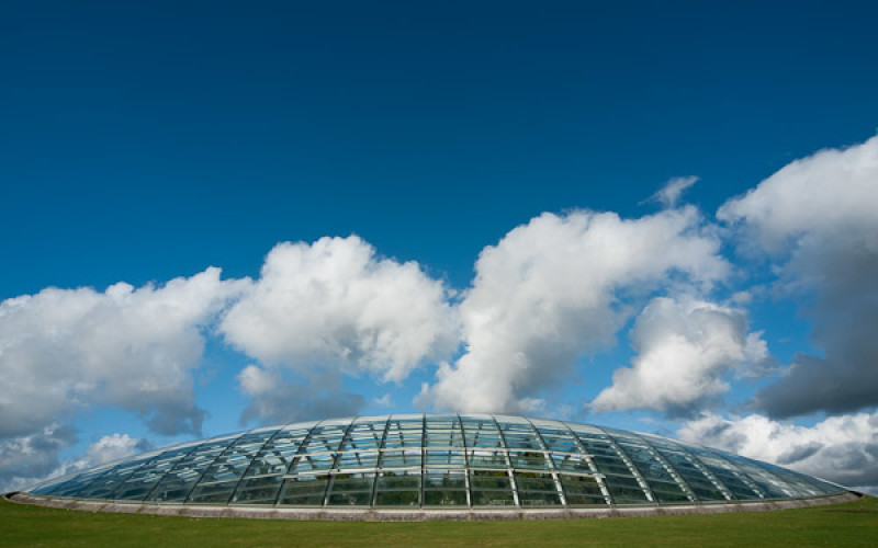 Новое здание ботанического сада: масштабное остекление на каркасе из алюминиевых профилей